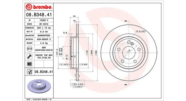 MAGNETI MARELLI Тормозной диск 360406114101